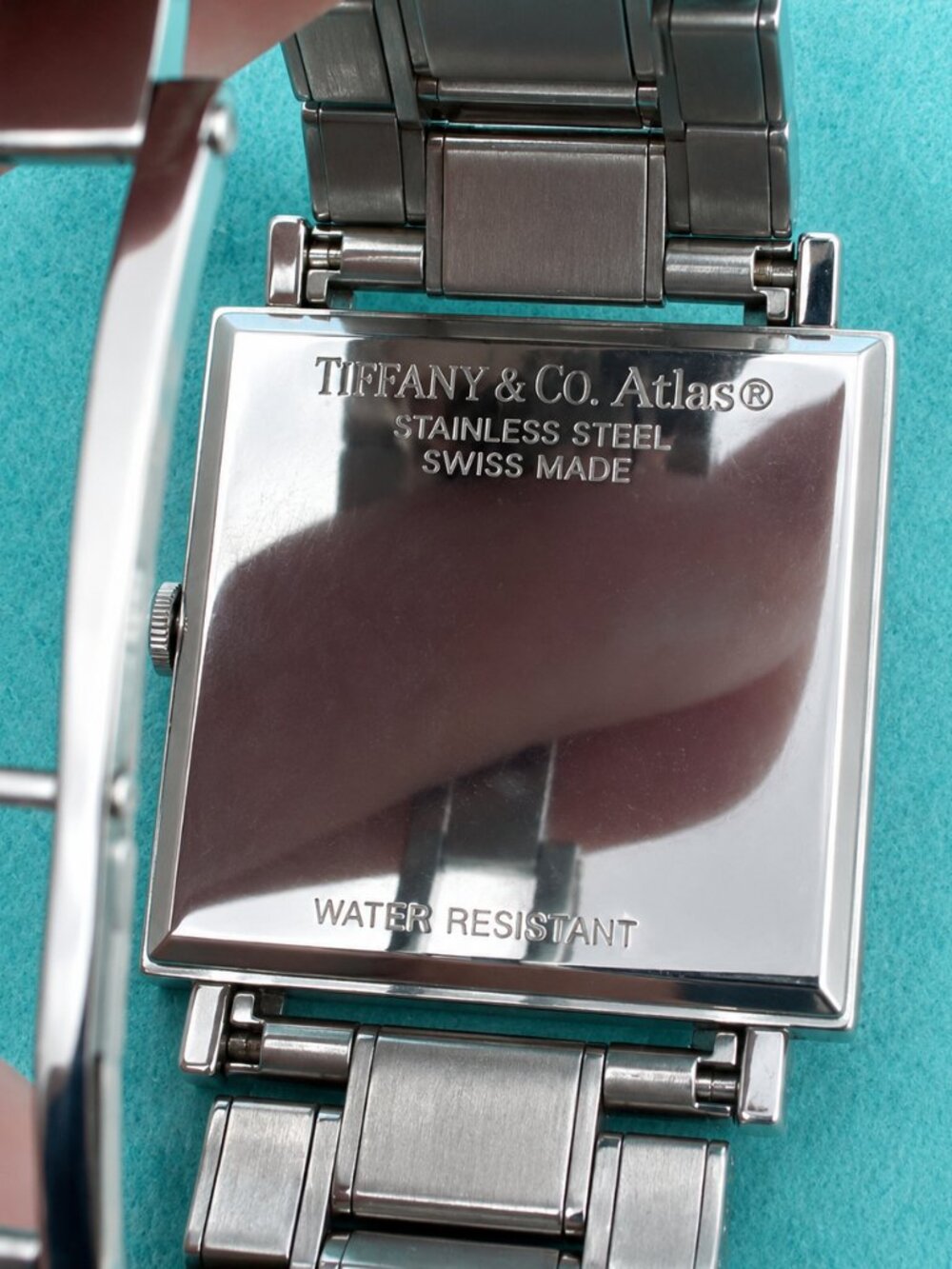Tiffany & Co. Iconic Atlas Stainless Steel Swiss Made Square Watch - Picture 7 of 16